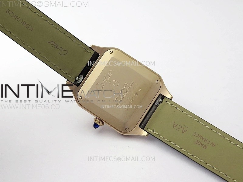 Santos Dumont 43.5mm RG F1F Best Edition Silver Dial on Brown Leather Strap Quartz
